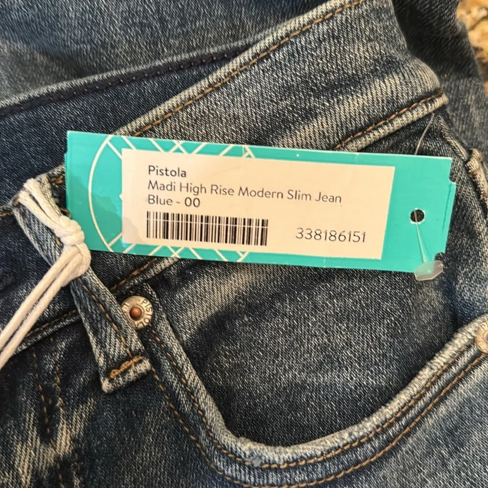 PISTOLA MADI HIGH RISE MODERN SLIM JEAN BLUE - 00 - Picture 7 of 8